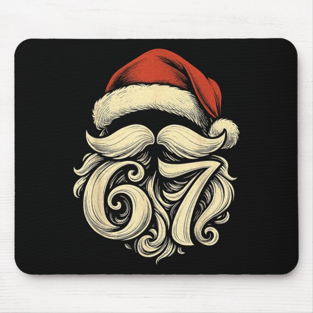 6 7 Christmas 67 Santa Six Seven Christmas Boys Te Mousepad (Vorne)