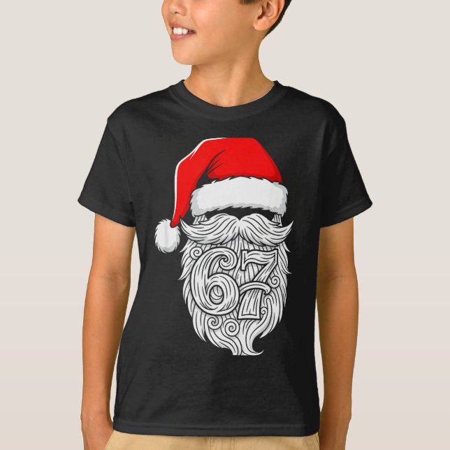 6 7 Christmas 67 Santa Six Seven Christmas Boys Te T-Shirt (Vorderseite)