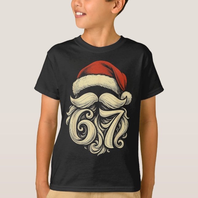 6 7 Christmas 67 Santa Six Seven Christmas Boys Te T-Shirt (Vorderseite)
