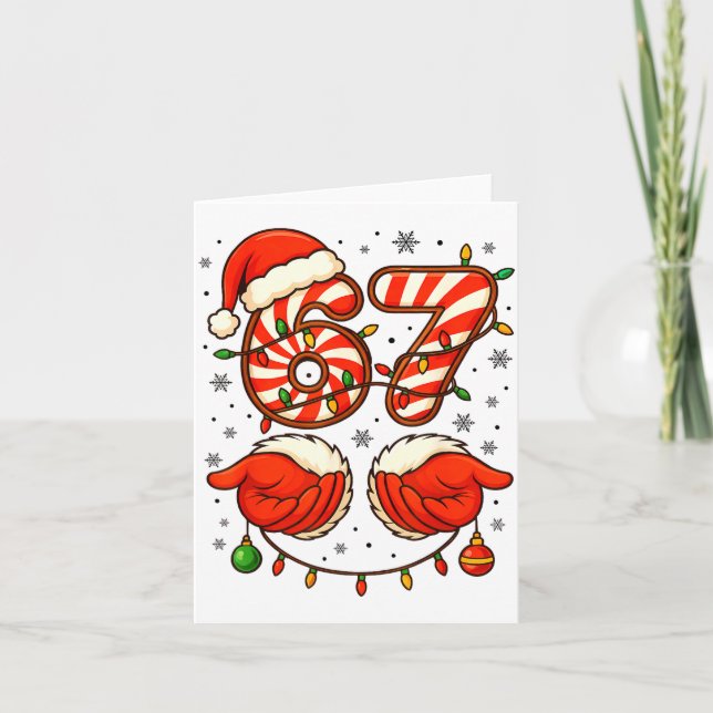 6-7 Christmas Squad Funny 67 Six Seven Meme Xmas 6 Karte (Vorderseite)