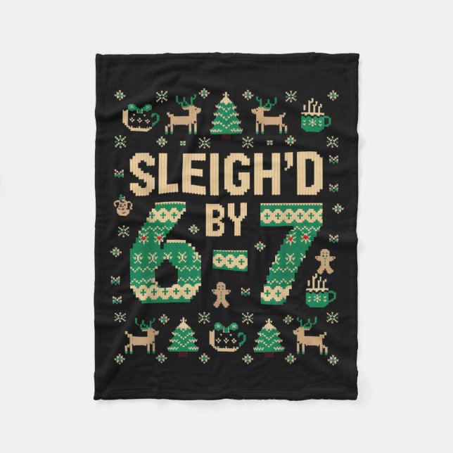 6-7 Christmas Ugly Sweater Six Seven Xmas 67 Meme  Fleecedecke (Vorderseite)