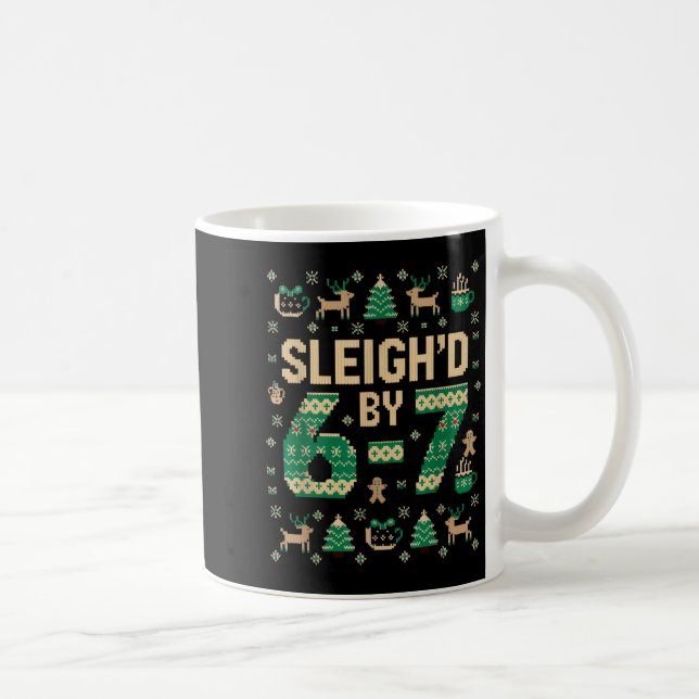 6-7 Christmas Ugly Sweater Six Seven Xmas 67 Meme  Kaffeetasse (Rechts)