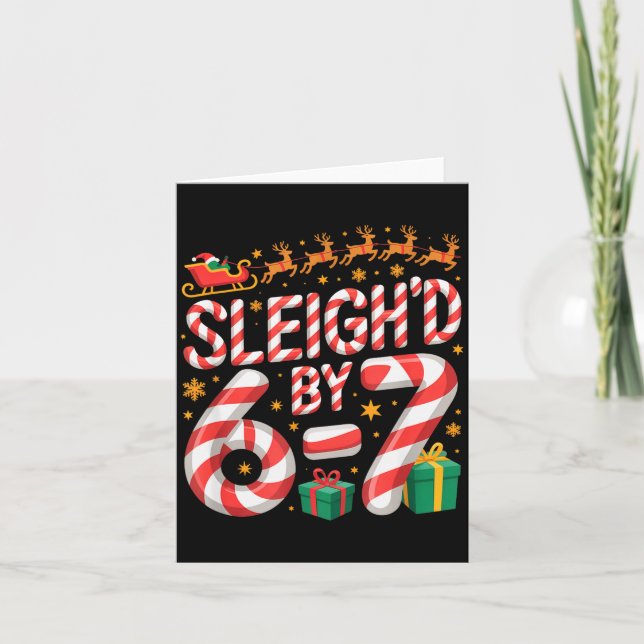 6-7 Christmas Ugly Sweater Six Seven Xmas 67 Meme  Karte (Vorderseite)