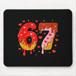6 7 Cream Drip Six Seven Meme Valentinstag Männer Mousepad