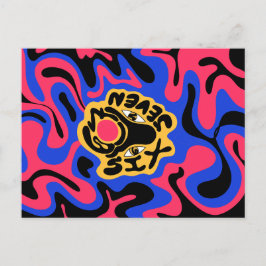 6 7 curvy waves feiertagspostkarte