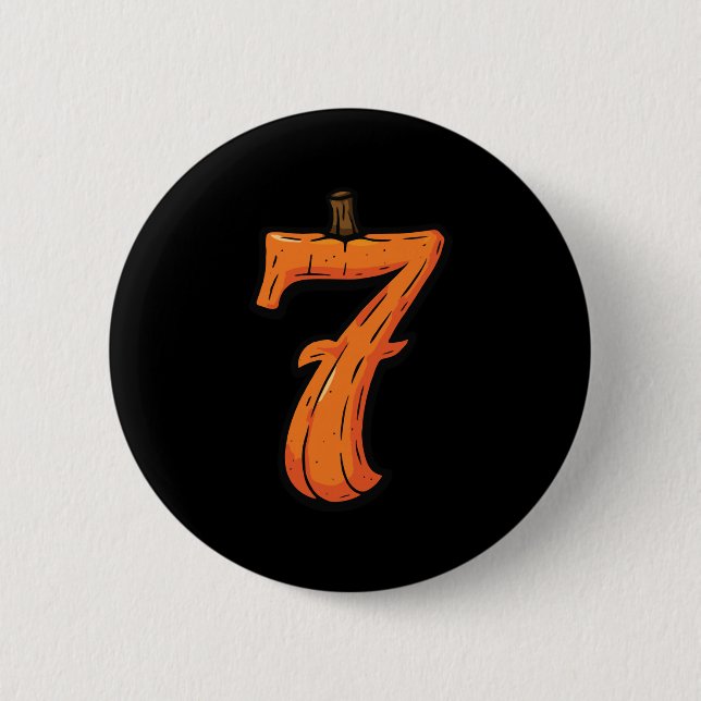 6 7 Funny Six Sieben Halloween Kostüm Matching Cou Button (Vorderseite)