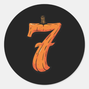 6 7 Funny Six Sieben Halloween Kostüm Matching Cou Runder Aufkleber