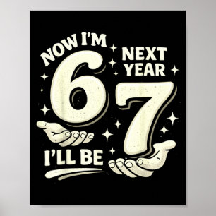 6 7 Geburtstag 6 Jahre alter Geburtstagsjunge 67 M Poster