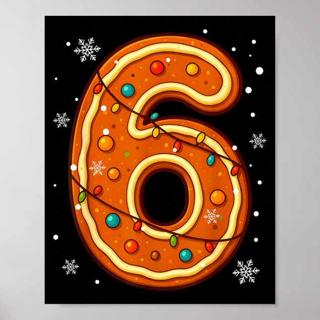 6 7 Gingerbread Meme Christmas Matching Couple Boy Poster (Vorne)