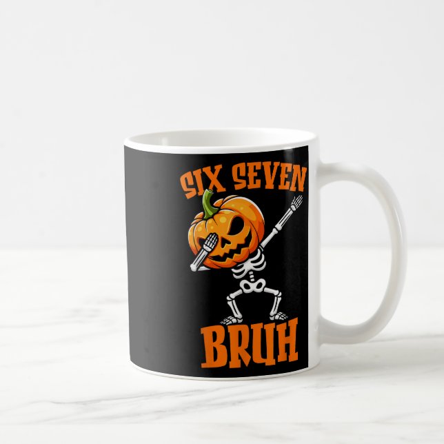 6 7 Halloween 67 Meme Six Seven Dabbing Gen Alpha  Kaffeetasse (Rechts)