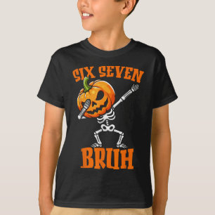 6 7 Halloween 67 Meme Six Seven Dabbing Gen Alpha  T-Shirt