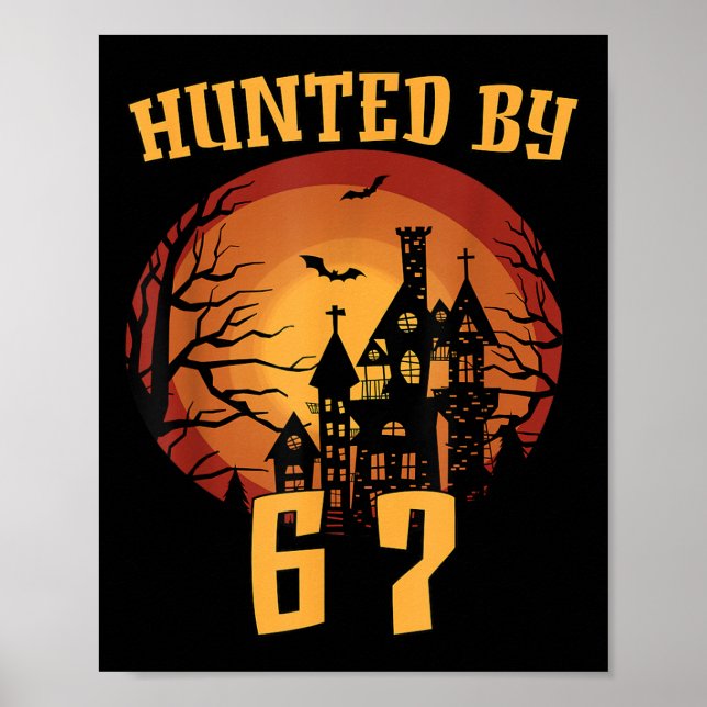 6 7 Halloween 67 Meme Six Seven Haunted Gen Alpha  Poster (Vorne)
