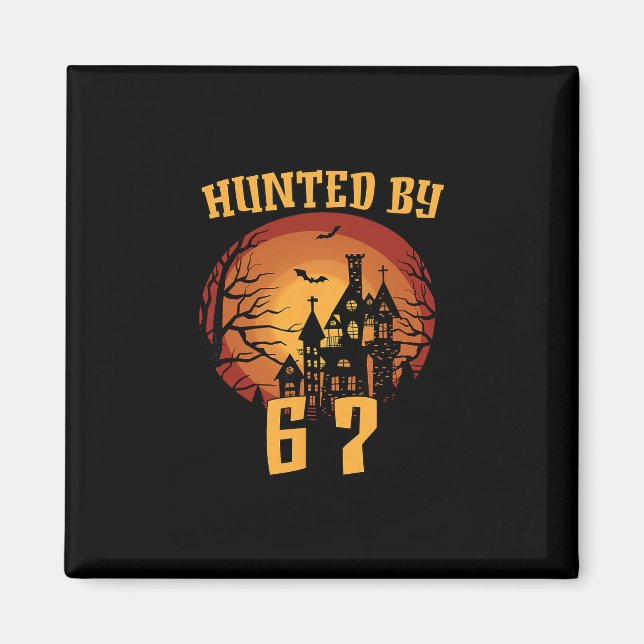 6 7 Halloween 67 Meme Six Seven Spuk Gen Alpha Magnet (Vorne)
