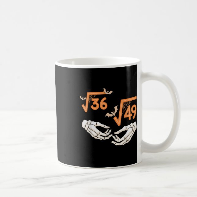 6 7 Halloween Math Square Root 67 Meme Gen Alpha S Kaffeetasse (Rechts)