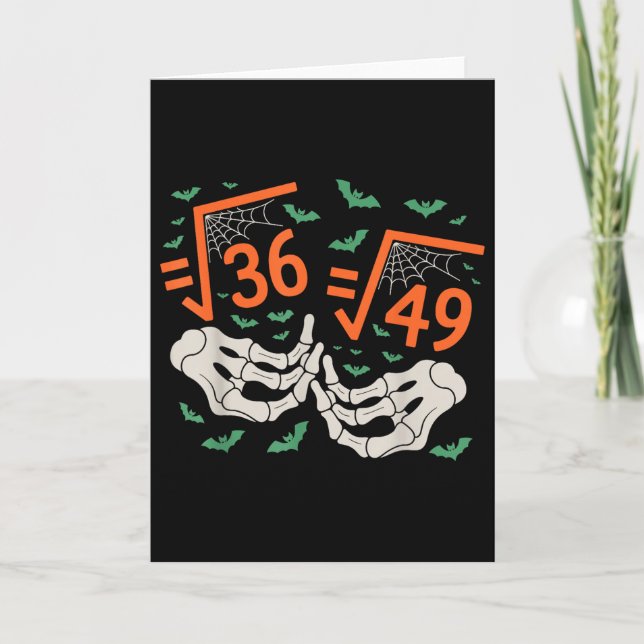 6 7 Halloween Math Square Root 67 Meme Gen Alpha S Karte (Vorderseite)