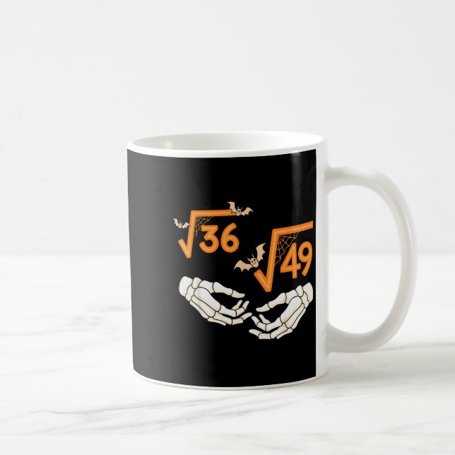 6 7 Halloween Mathe Quadratwurzel 67 Meme Gen Alph Kaffeetasse (Rechts)
