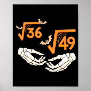 6 7 Halloween Mathe Quadratwurzel 67 Meme Gen Alph Poster