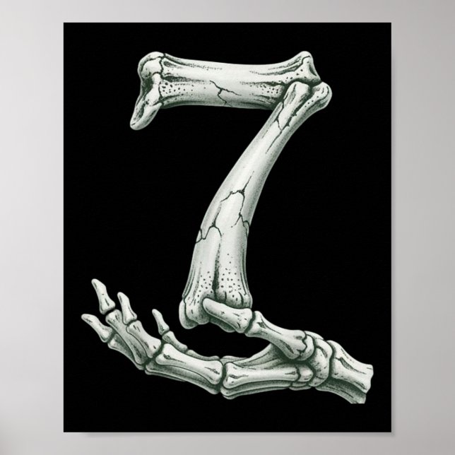 6 7 Halloween Skeleton Funny 67 Meme Gen Alpha Six Poster (Vorne)