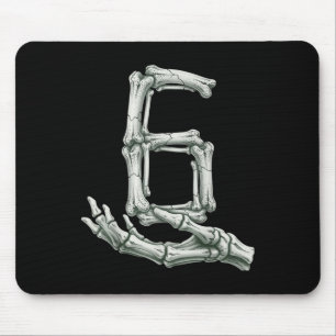 6 7 Halloween-Skelett Lustig 67 Meme Gen Alpha Sec Mousepad