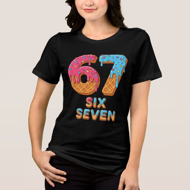 6 7 Hemden, Ding 6 und Ding 7 Hemden, Tri-Blend Shirt (Vorderseite)