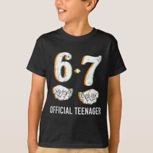6+7 Jahre alte Jungen Mädchen Teenager 13. Geburts T-Shirt