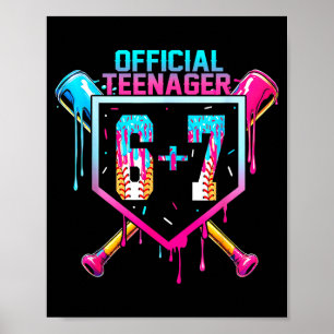 6+7 Jahre alter #offizieller Teenager 13. Geburtst Poster