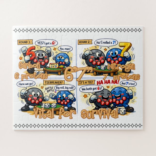 6’7” Lebenswichtige Chemie-Elemente Puzzle (Horizontal)