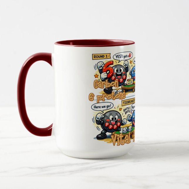 6’7” Lebenswichtige Chemie-Elemente Tasse (Links)