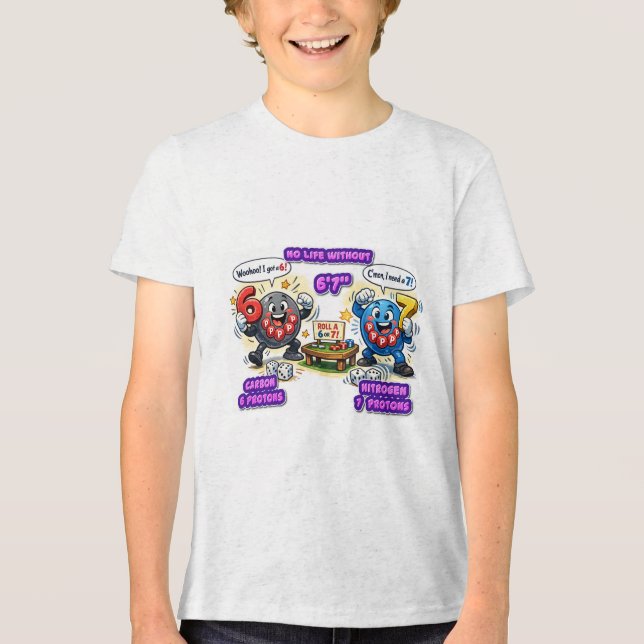6’7” Lebenswichtige Chemie-Elemente Tri-Blend Shirt (Vorderseite)