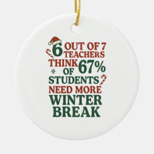 6 7 Lehrer Sechs Sieben 67 Weihnachtsmann Gen Alph Keramik Ornament
