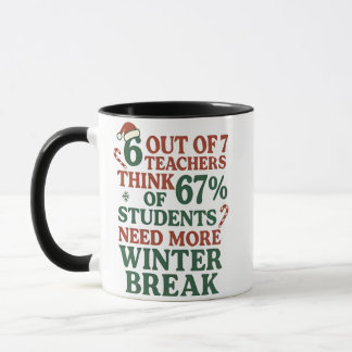 6 7 Lehrer Six Seven 67 Weihnachtsmann Gen Alpha Tasse
