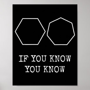 6 7 Lustig Wenn du weißt, dass du weißt Meme Six S Poster