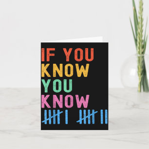 6 7 Lustig Wenn du weißt, weißt du Strichliste Sec Karte