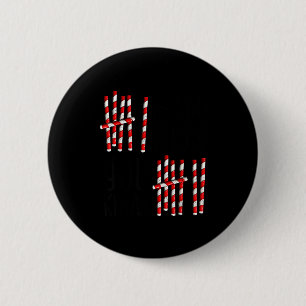 6 7 Lustig Wenn man 6 kennt kennt man 7 Candy Cane Button