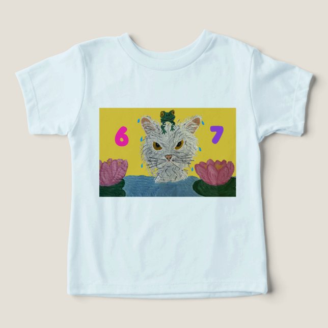 6 7 Mad Cat with frog on its head (Design Vorderseite)
