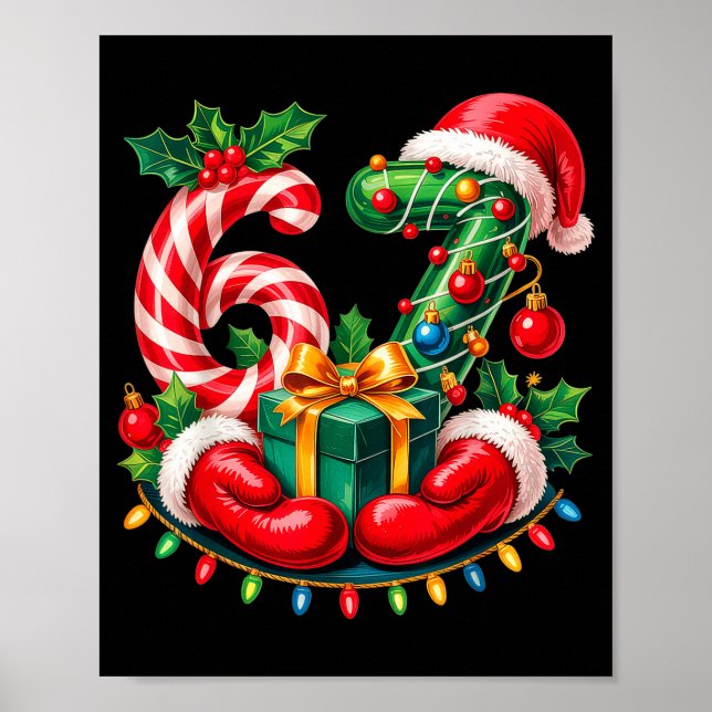 6 7 Meme 67 Gen Alpha 6-7 Hands Family Christmas  Poster (Vorne)