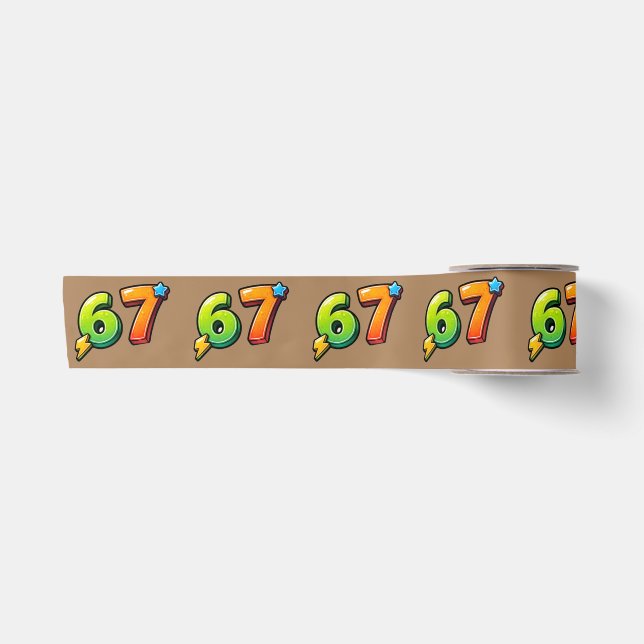 6 7 Meme Boys Geburtstag Satinband (Vorderseite)