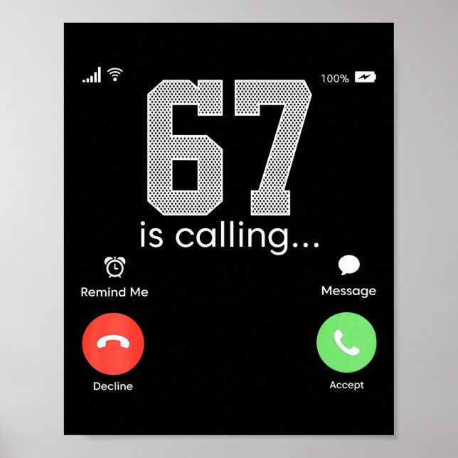 6 7 Meme Kinder Sechs Sieben Jugend Lustig 6 7 Kos Poster (Vorne)