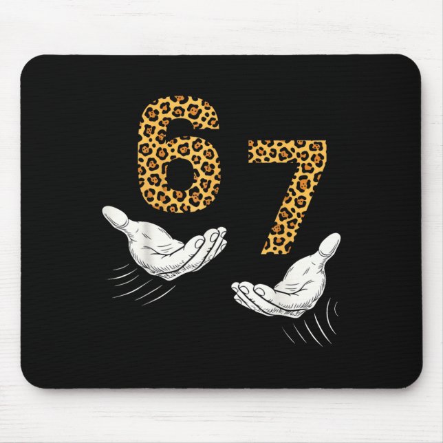 6-7 Meme Leopard Cheetah Cool Six-seven Funny  Mousepad (Vorne)