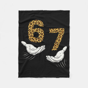6-7 Meme Leopard Gepard Cool Sechs-sieben Lustig Fleecedecke