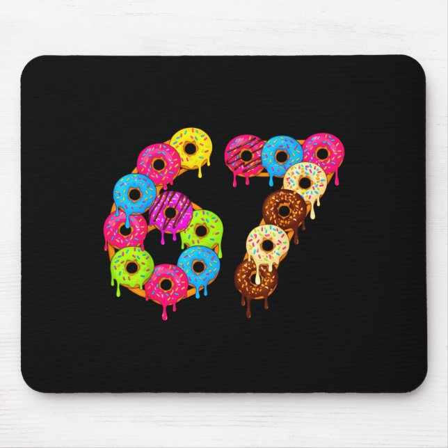 6 7 Meme Matching Love Donuts 67 Pajamas Kids Six  Mousepad (Vorne)