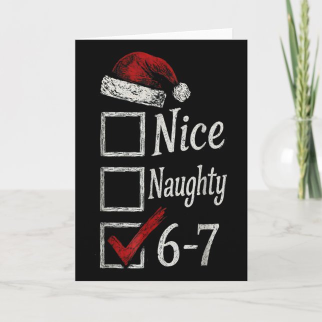 6-7 Meme Nett Unartig 67 Weihnachten Gehirn Fäulni Karte (Vorderseite)