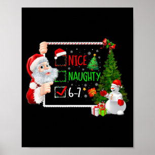 6-7 Meme Nett Unartig 67 Weihnachten Santa Sagt Poster