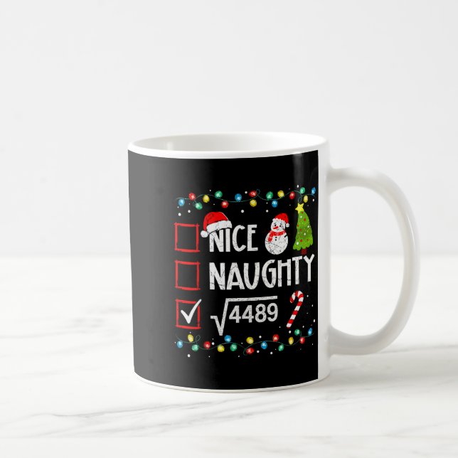 6-7 Meme Nice Naughty 67 Christmas Brain Rot Funny Kaffeetasse (Rechts)