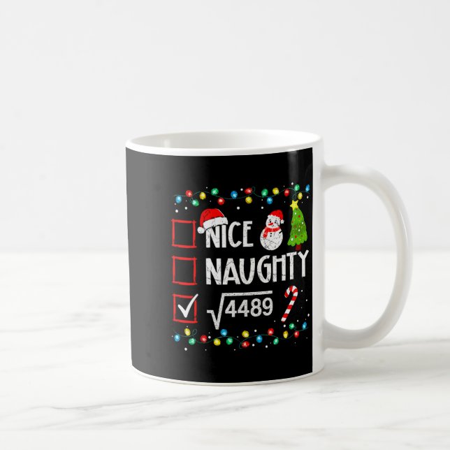 6 7 Meme Nice Naughty 67 Christmas Brain Rot Funny Kaffeetasse (Rechts)