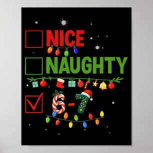 6-7 Meme Nice Naughty 67 Weihnachten Brain Rot Lus Poster