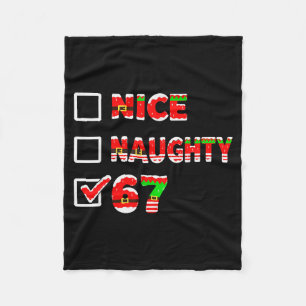 6-7 Meme Schön Unartig 67 Lustige Weihnachtsliste Fleecedecke