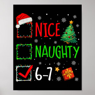 6-7 Meme Schön Unartig 67 Weihnachten Gehirn Fäule Poster