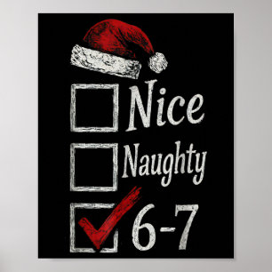 6-7 Meme Schön Unartig 67 Weihnachten Gehirn Fäule Poster