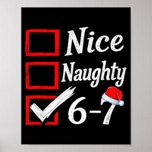 6-7 Meme Schön Unartig 67 Weihnachten Gehirn Fäuln Poster